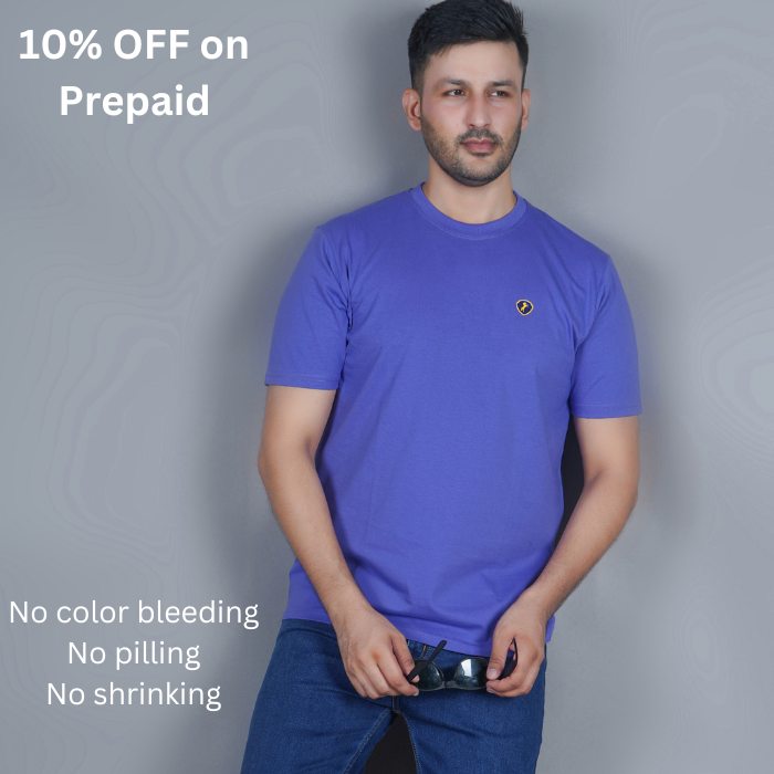 men wearing pure cotton half sleeve round neck t shirt mauve pale grayish purple color breathable everyday wear premium comfort