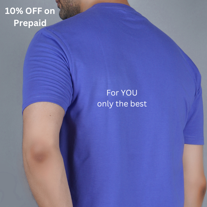 men mauve pale grayish purple color pure cotton half sleeve round neck t shirt back view true size durable fabric won’t deform