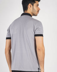 EPG Lycra Cotton Men's Polo T Shirt - Charcoal Grey