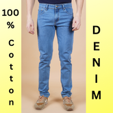 Pacific Blue Comfort Fit Cotton Lycra Stretch Men's Jeans