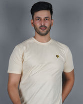 Men's California Peach Crew Neck T-Shirt - Gold Finish Cotton | EPG