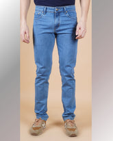 Pacific Blue Comfort Fit Cotton Lycra Stretch Men's Jeans