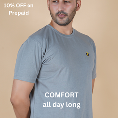 half sleeve detail pure cotton round neck t shirt salmon onion pale pinkish orange light pink color soft stretch durable true fabric