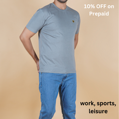 Salmon Onion 100% Gold Finish Cotton Crew Neck Men's T-shirt