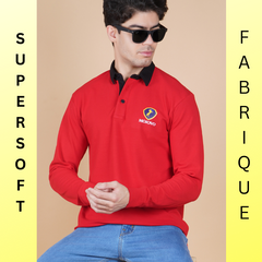 pure cotton lycra ruby red gold finish fabric close up soft breathable no fade no color bleed