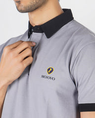 EPG Lycra Cotton Men's Polo T Shirt - Charcoal Grey