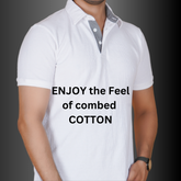 men half sleeve cotton fabdot waffle knit polo t shirt pastel creame light cream color classic collar soft breathable true fabric true color