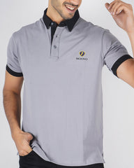 EPG Lycra Cotton Men's Polo T Shirt - Charcoal Grey
