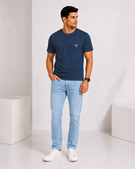 Men's Airforce Crew Neck T-Shirt - Gold Finish Cotton | EPG