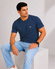 Men's Airforce Crew Neck T-Shirt - Gold Finish Cotton | EPG