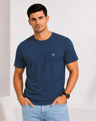 Men's Airforce Crew Neck T-Shirt - Gold Finish Cotton | EPG