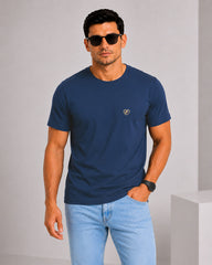 Men's Airforce Crew Neck T-Shirt - Gold Finish Cotton | EPG