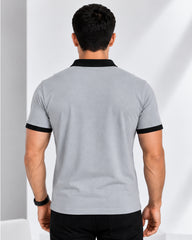 EPG Lycra Cotton Men's Polo T Shirt - Charcoal Grey