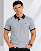 EPG Lycra Cotton Men's Polo T Shirt - Charcoal Grey