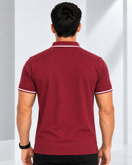 Cotton Lycra Polo - Wine