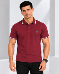 Cotton Lycra Polo - Wine