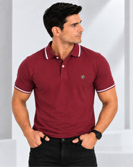 Cotton Lycra Polo - Wine