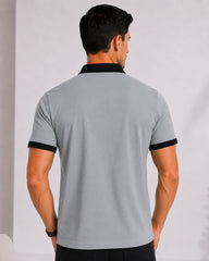 EPG Lycra Cotton Men's Polo T Shirt - Charcoal Grey