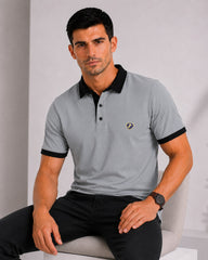 EPG Lycra Cotton Men's Polo T Shirt - Charcoal Grey