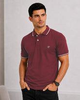 Cotton Lycra Polo - Wine