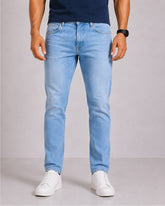 Pacific Blue Comfort Fit Cotton Lycra Stretch Men's Jeans