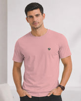 Men's Salmon Onion Crew Neck T-Shirt - Gold Finish Cotton | EPG