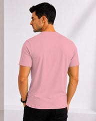Men's Salmon Onion Crew Neck T-Shirt - Gold Finish Cotton | EPG