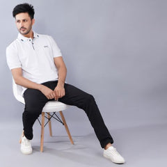 EPG Half Sleeve's Pure Cotton Men's Polo T Shirt - White