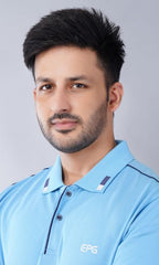 EPG Half Sleeve's Pure Cotton Men's Polo ( Collar) T shirt - Sky Blue color