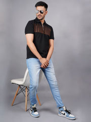 EPG Half Sleeve's Pure Cotton Men's Polo T Shirt - Black