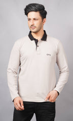 full sleeve detail cotton lycra t shirt grey soft stretch durable true fabric