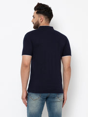 EPG Pure Cotton Men's Collar Cotton T-shirt - Black