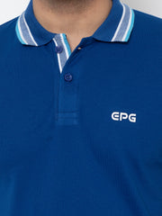 EPG Cotton Men's Polo ( Collar ) T Shirt - Potomac ( Royal ) Blue