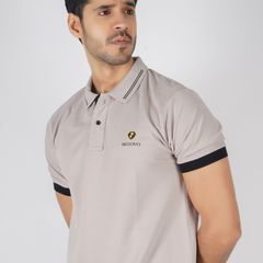 EPG Cotton Lycra Men's Polo T Shirt - Grey