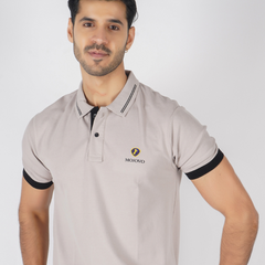 EPG Cotton Lycra Men's Polo T Shirt - Grey