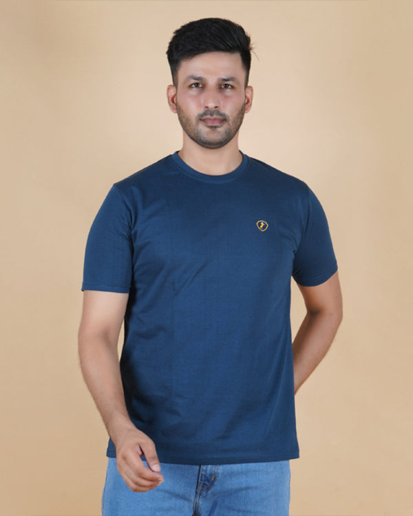 Men's Airforce Crew Neck T-Shirt - Gold Finish Cotton | EPG