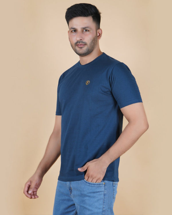 Men's Airforce Crew Neck T-Shirt - Gold Finish Cotton | EPG