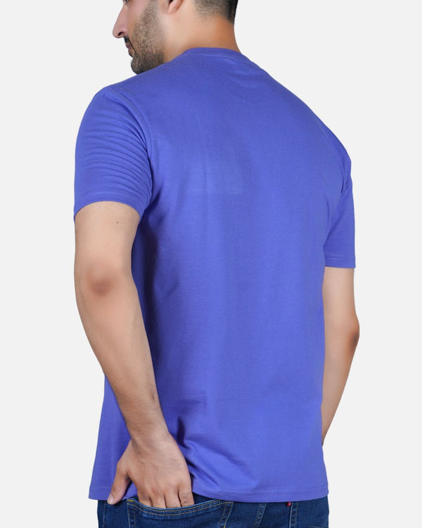 Men's Mauve Crew Neck T-Shirt - Gold Finish Cotton | EPG