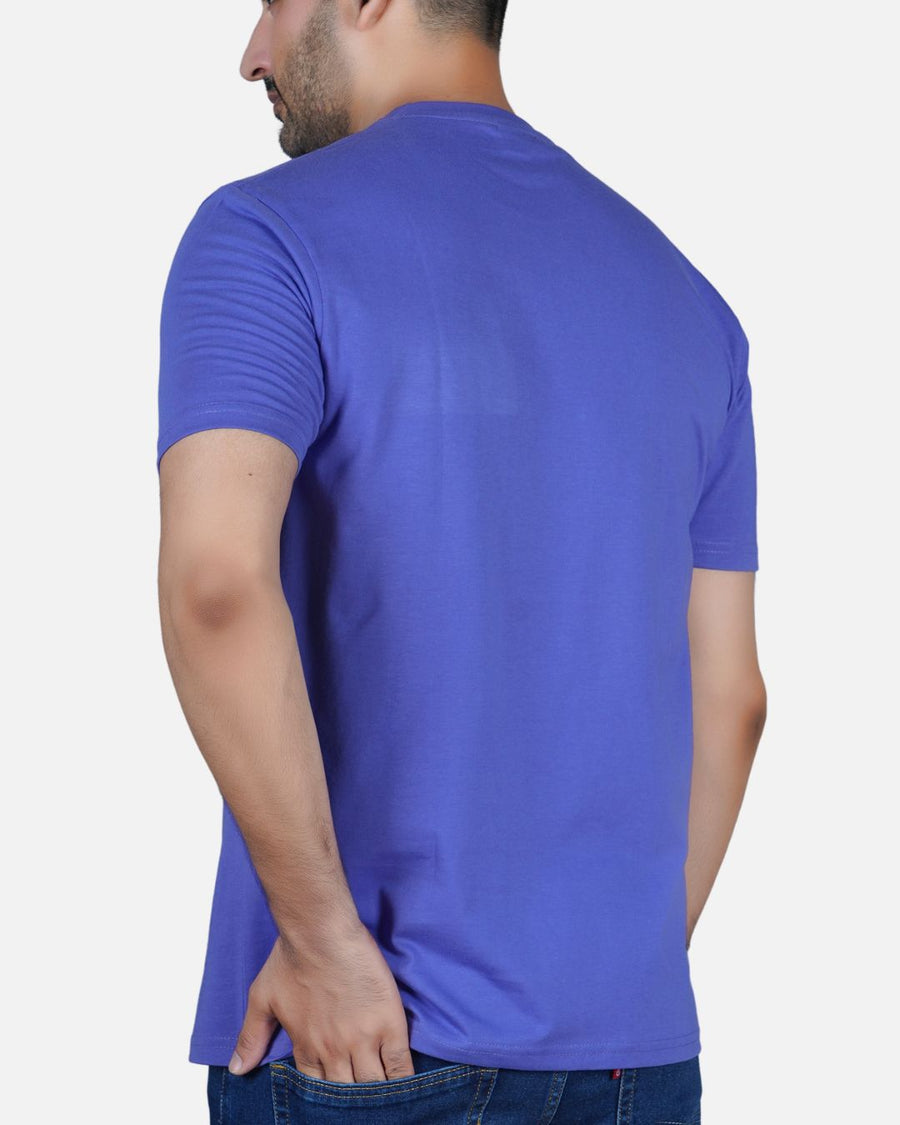 Mauve 100% Gold Finish Cotton Crew Neck Men's T-shirt