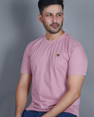 Men's Salmon Onion Crew Neck T-Shirt - Gold Finish Cotton | EPG