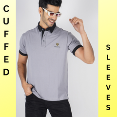 EPG Lycra Cotton Men's Polo T Shirt - Charcoal Grey