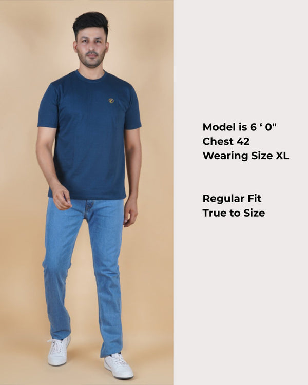 Men's Airforce Crew Neck T-Shirt - Gold Finish Cotton | EPG