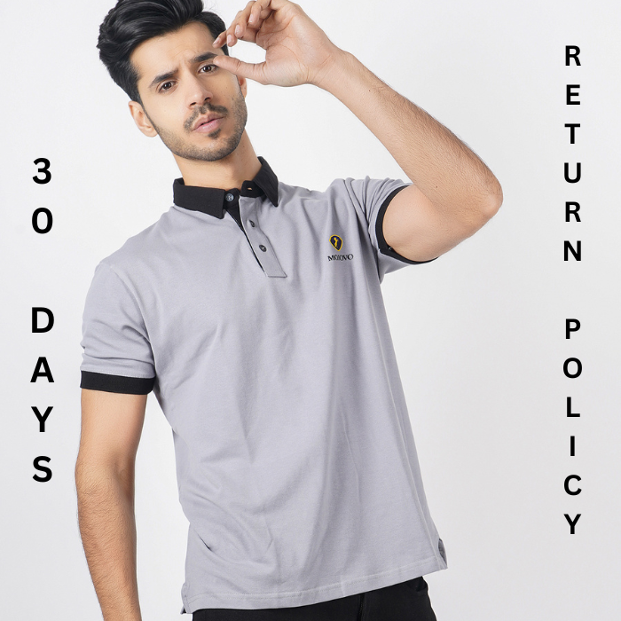 EPG Lycra Cotton Men's Polo T Shirt - Charcoal Grey