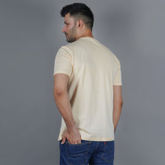 California Peach 100% Gold Finish Cotton Crew Neck Men's T-shirt