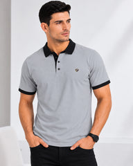 EPG Lycra Cotton Men's Polo T Shirt - Charcoal Grey