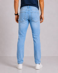 Pacific Blue Comfort Fit Cotton Lycra Stretch Men's Jeans