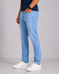 Pacific Blue Comfort Fit Cotton Lycra Stretch Men's Jeans