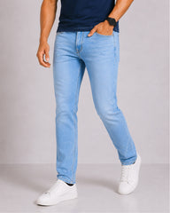 Pacific Blue Comfort Fit Cotton Lycra Stretch Men's Jeans