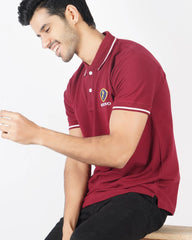 Cotton Lycra Polo - Wine