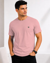 Men's Salmon Onion Crew Neck T-Shirt - Gold Finish Cotton | EPG